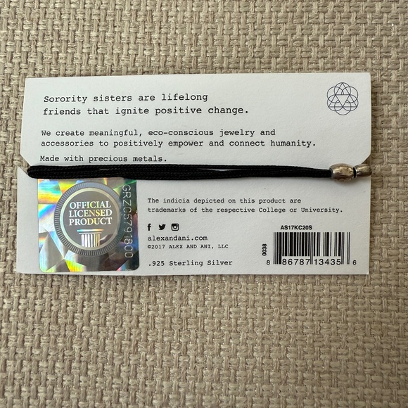 NWT Alex and Ani Sorority Delta Delta Delta Kindred Cord Bracelet - Picture 3 of 3